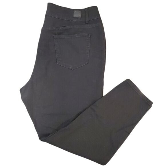 Ellen Tracy Women's Black High Rise Stretch Jeans Size 20 W - Picture 1 of 11